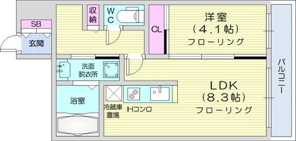 幌平橋駅 徒歩4分 7階の物件間取画像